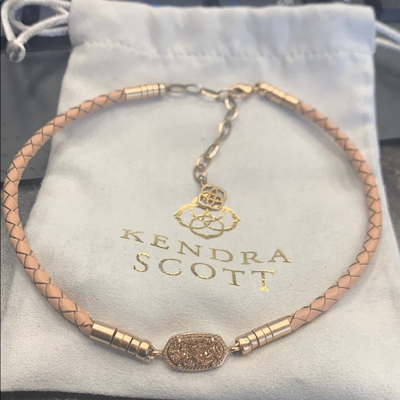 Kendra Scott cooper Rose Gold leather choker - Picture 1 of 3